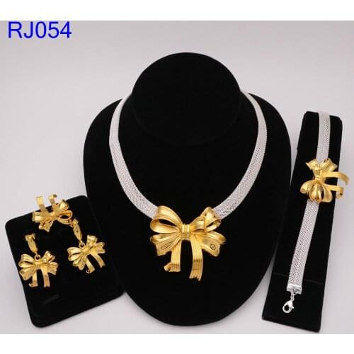 Hesiod Women Austrian Crystal Luxury Alloy Rhinestone Jewelry Sets Necklace Earrings sets Gold Plated Wedding Jewelry Party Gift