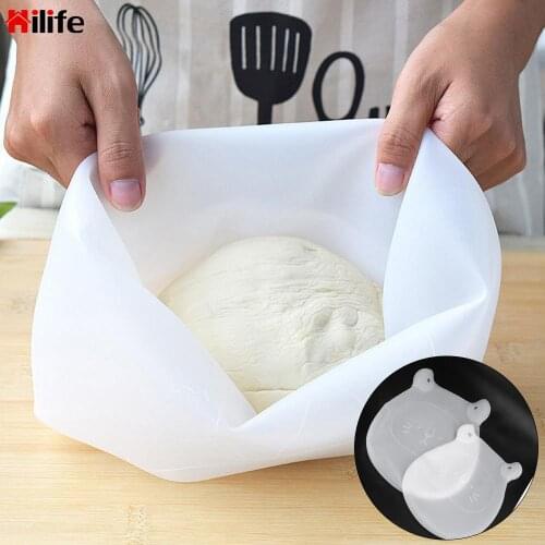 HILIFE Reusable Kneading Dough Bag Soft Silicone Big/Small Kitchen Tools Baking Pastry Tools Flour-Mixing Bag