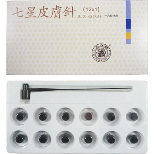 Free shipping acupuncture needle yunlong dermal needle seven star dermal needle with 12 replacable head skin needle