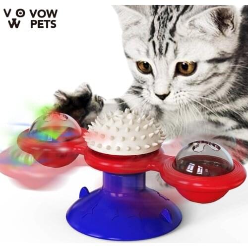 Pussy Cat Toy Bucket Funny Cat Pet Supplies Around Windmill Wheel Mint Windmill Toy Cat 2021 New