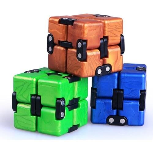 Stress Relief Toy Colorful Infinity Magic Cube Blocks Portable Decompression Relax Toys For Children Adult Kids Toy Autism Toys