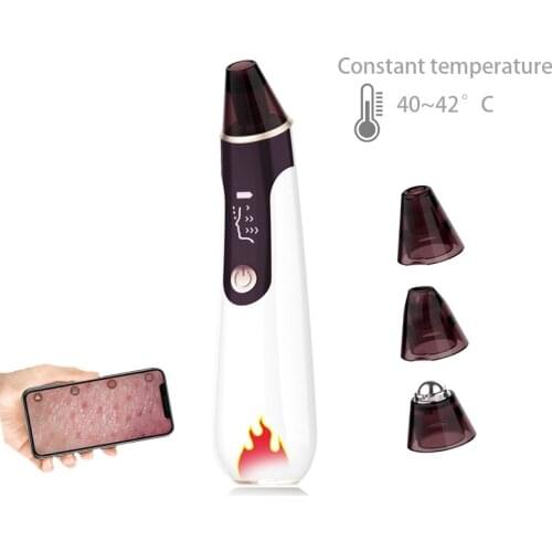 Skin Care Tool Black Dots Remover Heating Face Care Suction Nose Remover LED Display Visual Pore Pimple Facial WiFi Deep Cleaner