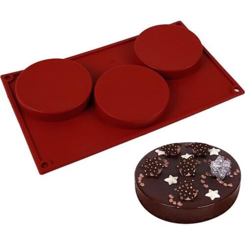 Red 3Cylinder Silicone Chocolate Mold Fondant Cake Styling Tools Kitchen Baking Tools Utensils Accessories