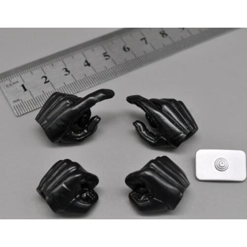 Toys Model 1/6 Scale The Black Color Glove Hand Model Trigger Hand Fist Hand Samples For Collection