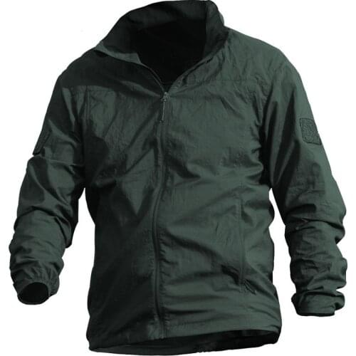 Summer Quick Dry Tactical Skin Jacket Men Portable Hooded Coat Thin Windbreaker Sunscreen Waterproof Army Military Jacket 5XL