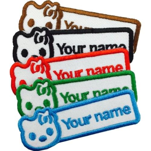 Custom kitten animals patch individualize name item cute embroidery patch multicolor DIY your patches