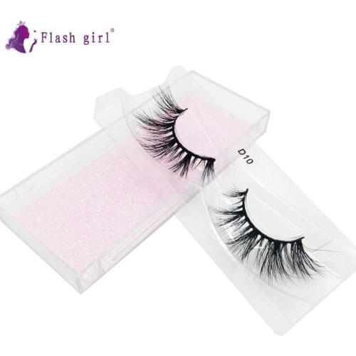 New Arrival 3D Mink False Eyelashes 1 Pair Handmade Natural Soft Full Strip Lashes Wispy Eyelash Extension Makeup Tools D10