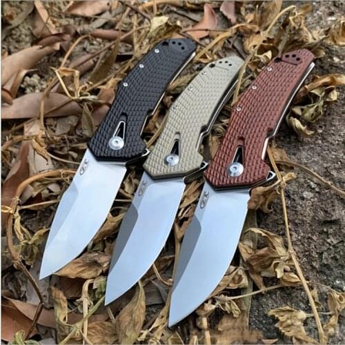 New ZT0308 high quality multi-function folding knife 8cr13 blade G10 handle outdoor camping hunting Survival Utility knife EDC