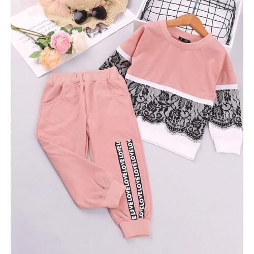 2021 Autumn Girls Clothing Sets 3-7 Years Long Sleeved Tracksuits Autumn Clothes Hoodie + Pants 2Pcs Set Girls Clothes Outfits