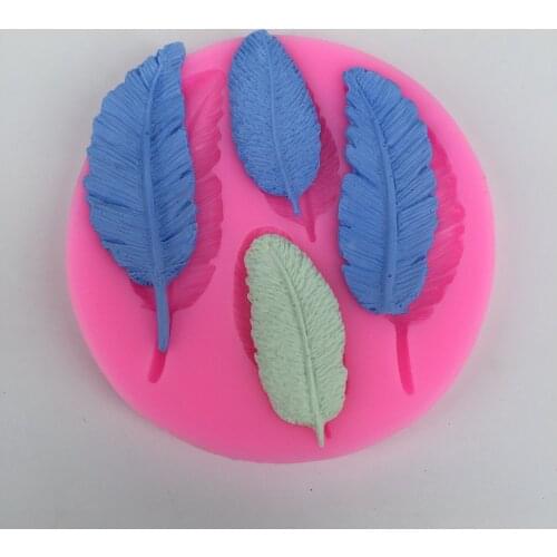 Food Grade Silicon Fondant Chocolate Silicone Mould Handmade Soap Mold DIY Feather Feather Mold