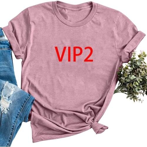 100% Cotton VIP2 Customized Link Short Sleeve Casual Women T-Shirt