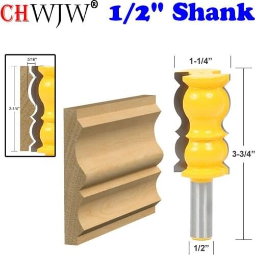 1pc 1/2" Shank Elaborate Large Crown Molding Router Bit Profile Line knife Woodworking cutter Tenon Cutter for Woodworking Tools
