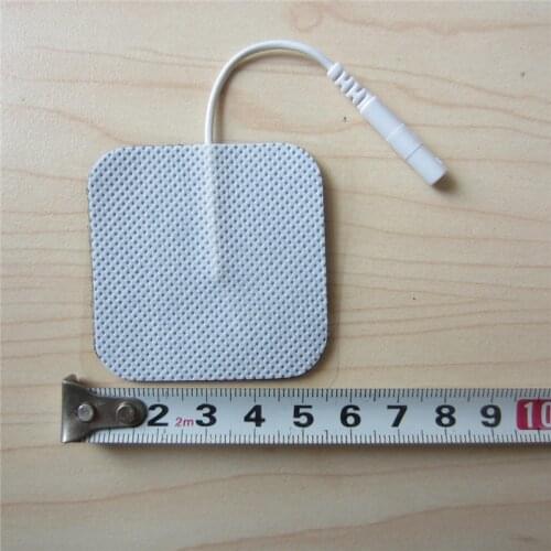 5*5cm self stickers Non-woven fabric electrode pads for EMS stimulation device with 2.0 hole