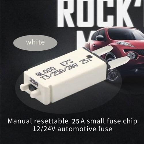 Resettable fuse Manually resettable 25A mini fuses 12/24V automotive fuses Motorcycle boat micro fuse Car accessories
