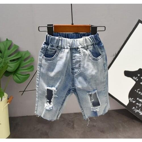 Childrens shorts Brand New Toddler Baby Boys Summer Casual Shorts Elastic High Waist Denim Kids Shorts Pants 2-7years