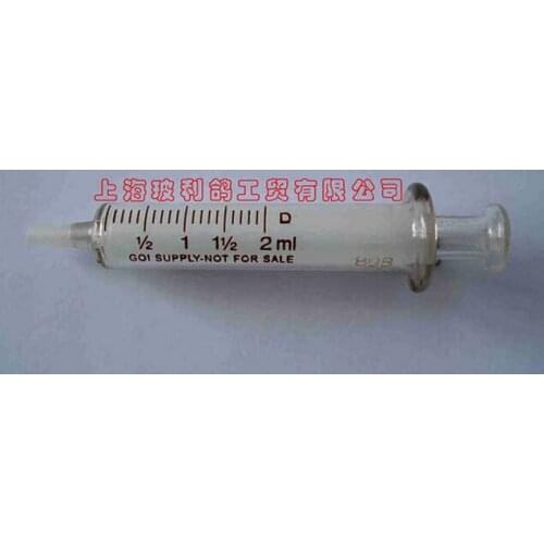 Pcs 2ML Glass syringe injector sampler dispensing with ink chemical medicine