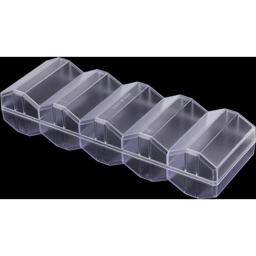 Stackable Poker Card Game 100 Poker Chip Tray Acrylic Case Box with Cover