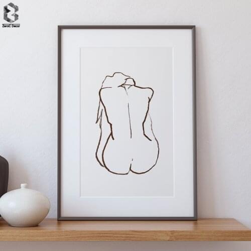 Modern Simple Sex Girl Canvas Poster Minimalist Nordic Style Wall Art Print Painting Decoration Abstract Pictures Home Decor