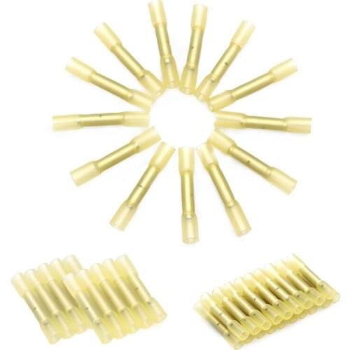 10Pcs 0.3-0.5mm2 Waterproof Heat Shrink Butt Connectors Electrical Wire Splice Cable Crimp Terminals Connectors 26-22AWG