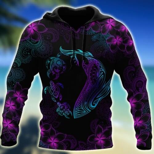 3D Hawaii Hoodie Turtle And Shark Hibiscus For Men/Women Sweatshirt Spring/Autumn Casual Pullover Zipper Unisex Streetwear