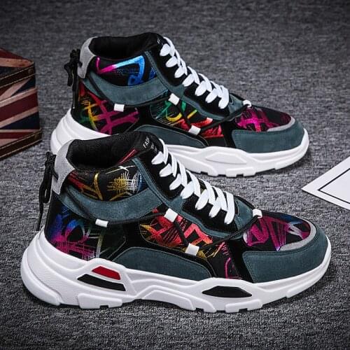 High-Top Mens Shoes Summer 2021 New Fashion Casual Canvas Sneakers Student Mens Trendy Shoes All-Match Breathable Sports Shoes