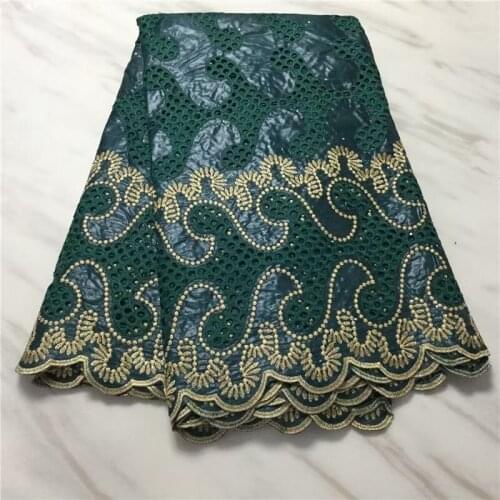 Green African Bazin Riche Fabric High Quality Brocade design Bazin Riche Fabric Guinea Brocade Lace for Lady Dresses M48651