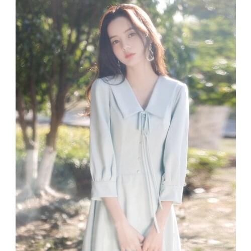 High Quality 2021 Summer Women Elegant Green Long Sleeve A-line Evening Party Dress Banquet Gowns Qipao