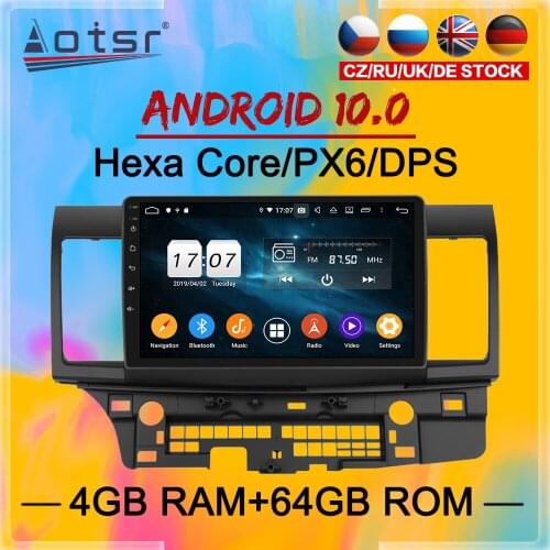 2 Din IPS Android 10 DSP Car Multimedia Player For Mitsubishi Lancer 2007 2008 -2017 GPS Navigation Audio Radio Stereo head unit