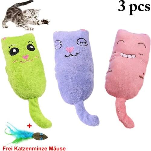 4pcs Teeth Grinding Catnip Toys Funny Interactive Plush Mouse Cat Pet Kitten Chewing Toy Claws Thumb Bite Cat For Cats Supply