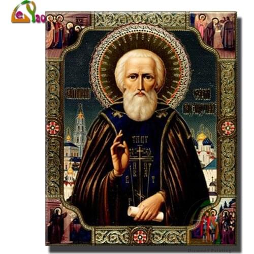 St Sergey Radonezhsky,diy Diamond Painting Religions Diamond Embroidery Cross Stitch Christian Handwork Hobby Gift Home Decor
