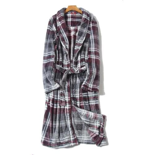 Bathrobes for men Flannel robes for winter Dressing gown
