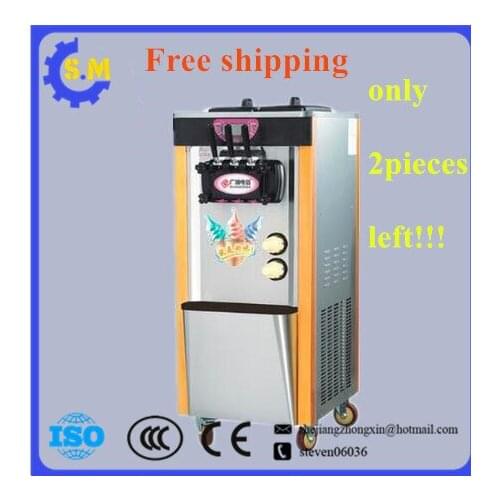 Free Shipping 28L/H Commercial luxury Vertical ice cream machine 5.8L*2L ice cream making maker yogurt machine