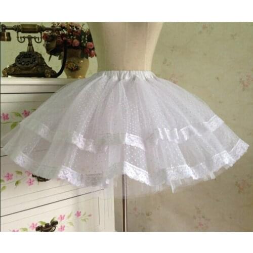 Violent Gothic Baroque Rococo Lolita Bottom Skirt Black/White Lace Petticoat