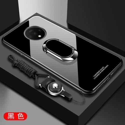 For Xiaomi Pocophone Poco X3 NFC Case Luxury Hard Tempered Glass With Stand Ring protect Back Cover Case for xiaomi poco x3nfc