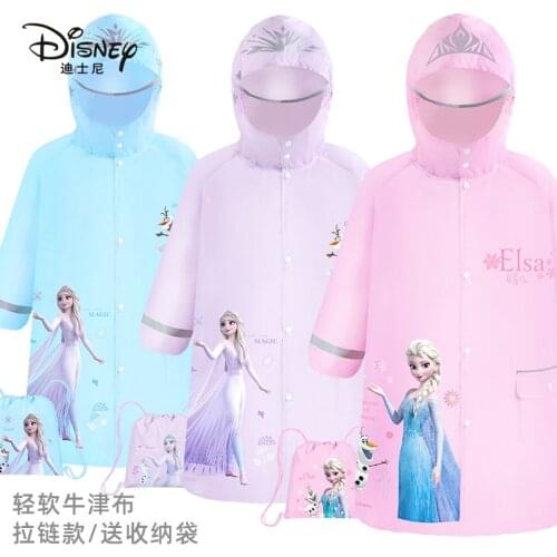 Disney Childrens Raincoat Girl Frozen with Schoolbag Place Thickened Children Children Baby Primary School Poncho