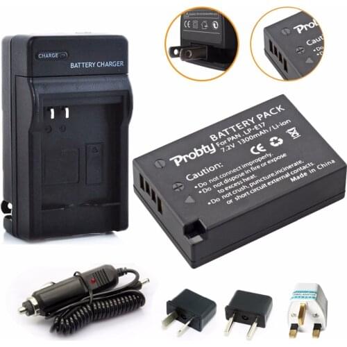 Probty LP-E17 LP E17 Battery + Charger Kit for Canon EOS M3 M5 M6 Rebel T6i T6s T7i 750D 760D 8000D 77D Kiss X8i Digital Camera