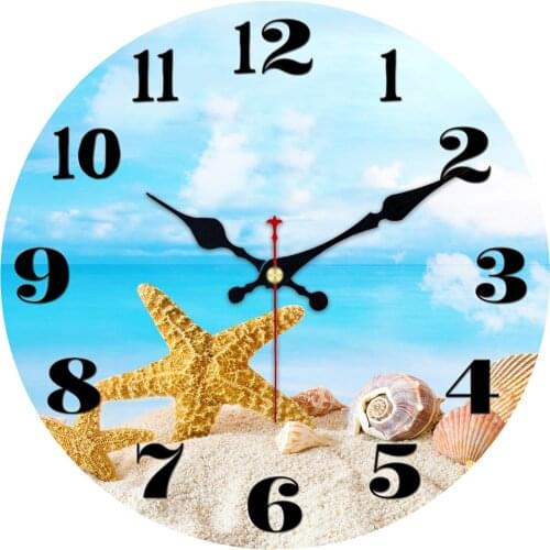Summer Seashell Decorative Wall Clock Sea Creations Shell Wall Clock New Home Wall Decor Coastal Nautical Beach Wall Watches