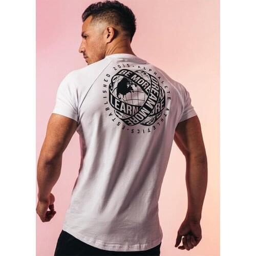 Men Fitness T Shirt Men Fashion 3XL Tshirt Summer Gyms Short Sleeve T-shirt Cotton Casual Clothing Tops