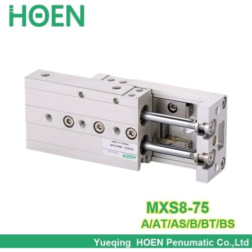 MXS8-75 MXS8-75AS MXS8-75AT MXS8-75A MXS8-75B MXS8-75BT MXS8-75BS MXS8L-75 Air Slide Table Double Acting Pneumatic Cylinder MXS