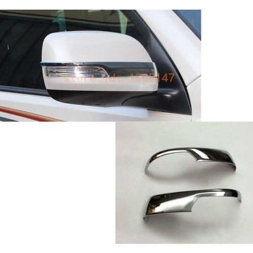 For Toyota Prado/FJ150 2010 2011 2012 2013 Car ABS Chrome Back Rear View Rearview Side Mirror Strip Cover Sticks Trim 2pcs