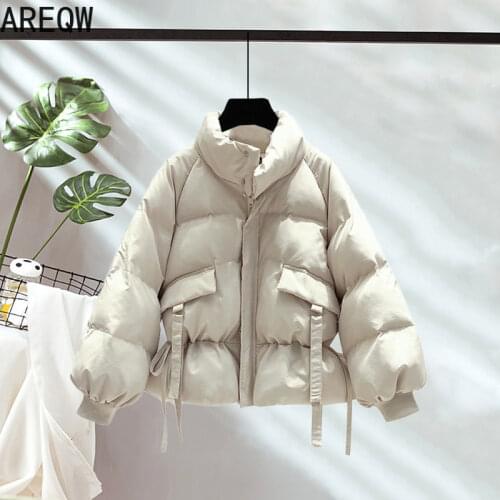 8 Solid Colors Cotton Parkas Womens Outwear Korean Style Autumn Winter Oversized Coats Jacket 2020 New Womens Clothing