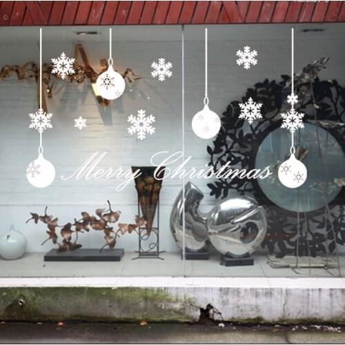 New Arrival Merry Christmas Bell Window Stickers removable glass wall Xmas wall sticker supply Home Decoration