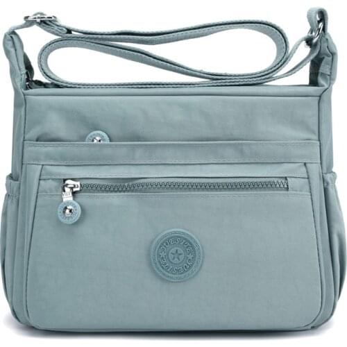 Autumn New Womens bag 2021 Simple style Solid Female bag waterproof nylon hand bags lightweight casual travel shoulder bag