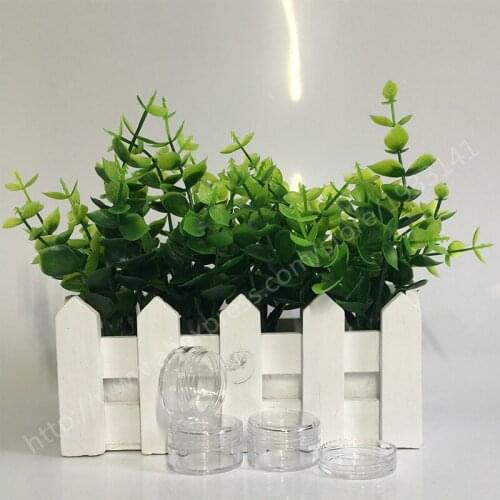 Hot sale High quality 1000 x 5g clear PS Plastic Cosmetic Jar used as promotion cream glitters sample packaging
