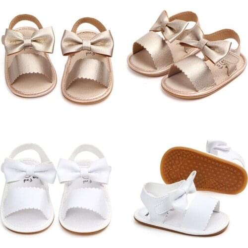 Pudcoco Girl 0-24M Sandal AU Newborn Infant Baby Girls Princess Bowknot Shoes Soft Sole PU Sandals Shoes