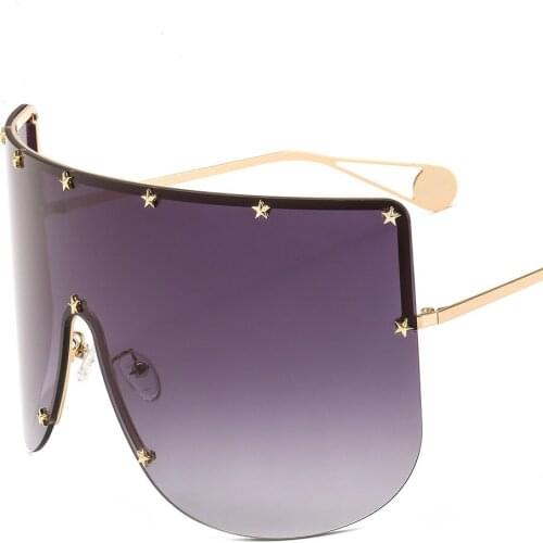 New Large Frame One Piece GG Metal Sunglasses Luxury Brand Windproof Sand Sunglasses Mask Men and Women