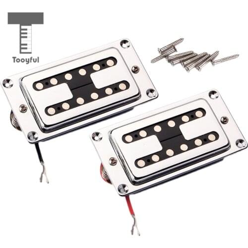 Tooyful 2Pcs Chrome Sealed Humbucker Pickup Set Double Coil for LP Guitar Accs