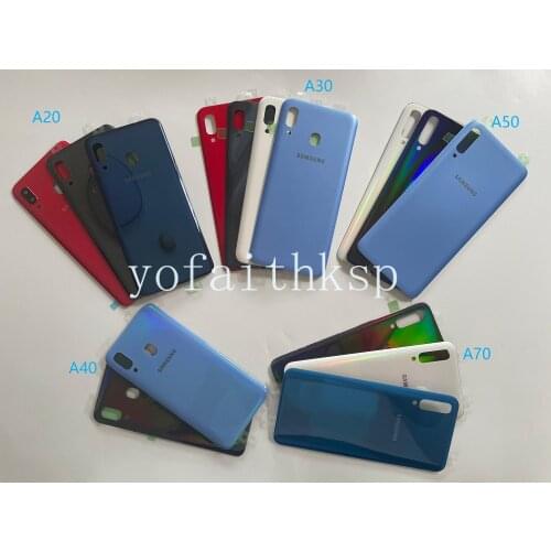 Back plastic Cover For Samsung Galaxy A20 A205 A30 A305 A40 A405 A50 A505 A70 A705 2019 Battery Door Rear panel Housing Case