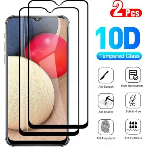 2Pcs Protective Glass On The For Samsung Galaxy A 02 A 02s Tempered Glass For Galaxy A12 A32 A42 A52 A72 Phone Protection Film