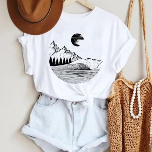 Women Cartoon Camper Vacation 90s Cute Style Fashion Summer Lady Print Tee Graphic T Top Female Tshirts Clothes T-Shirt